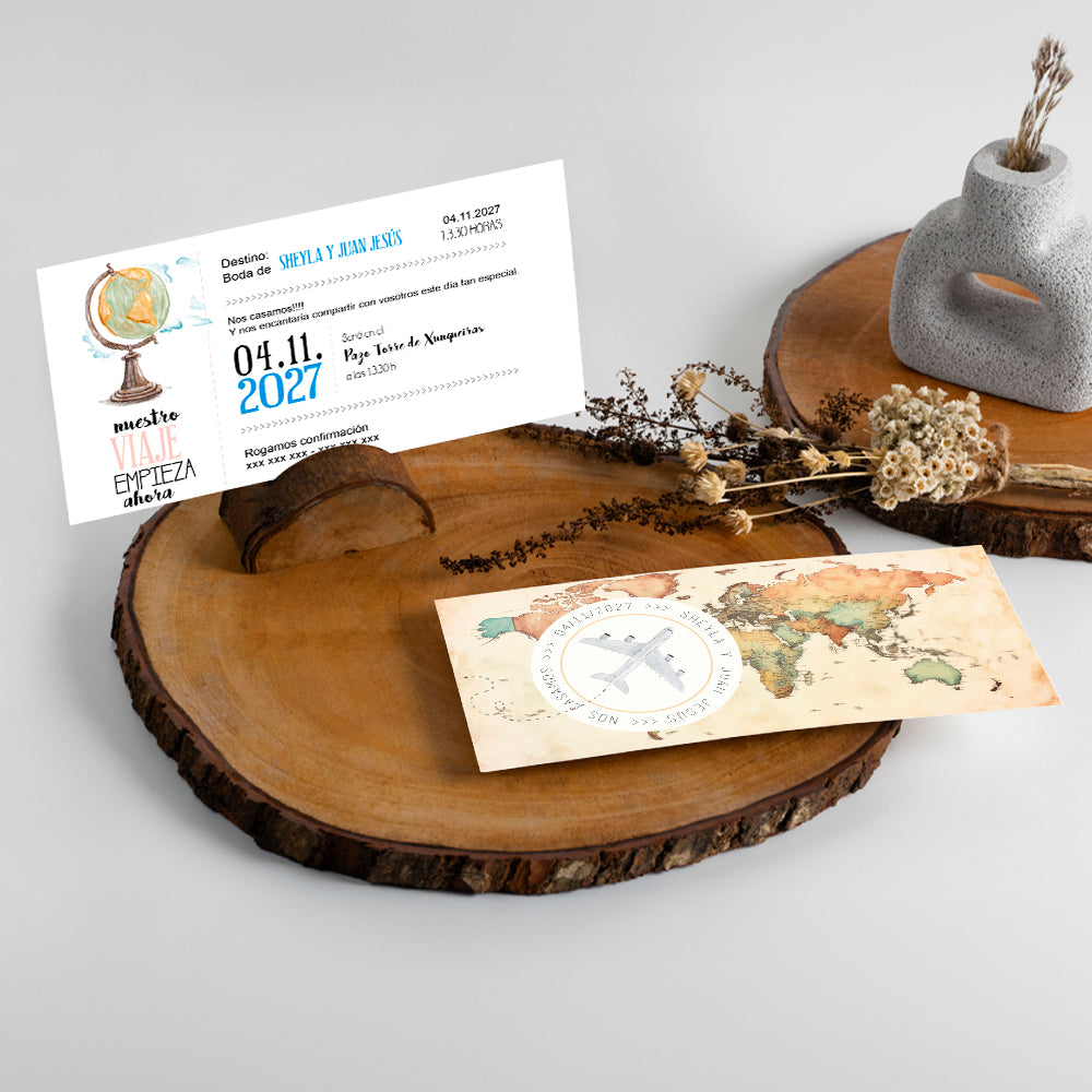 Invitación de Boda | Viajera