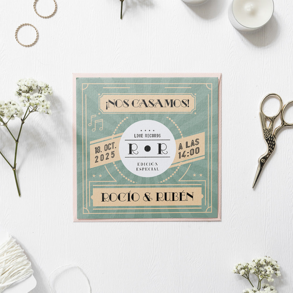 Invitación de Boda | Disco Vinilo