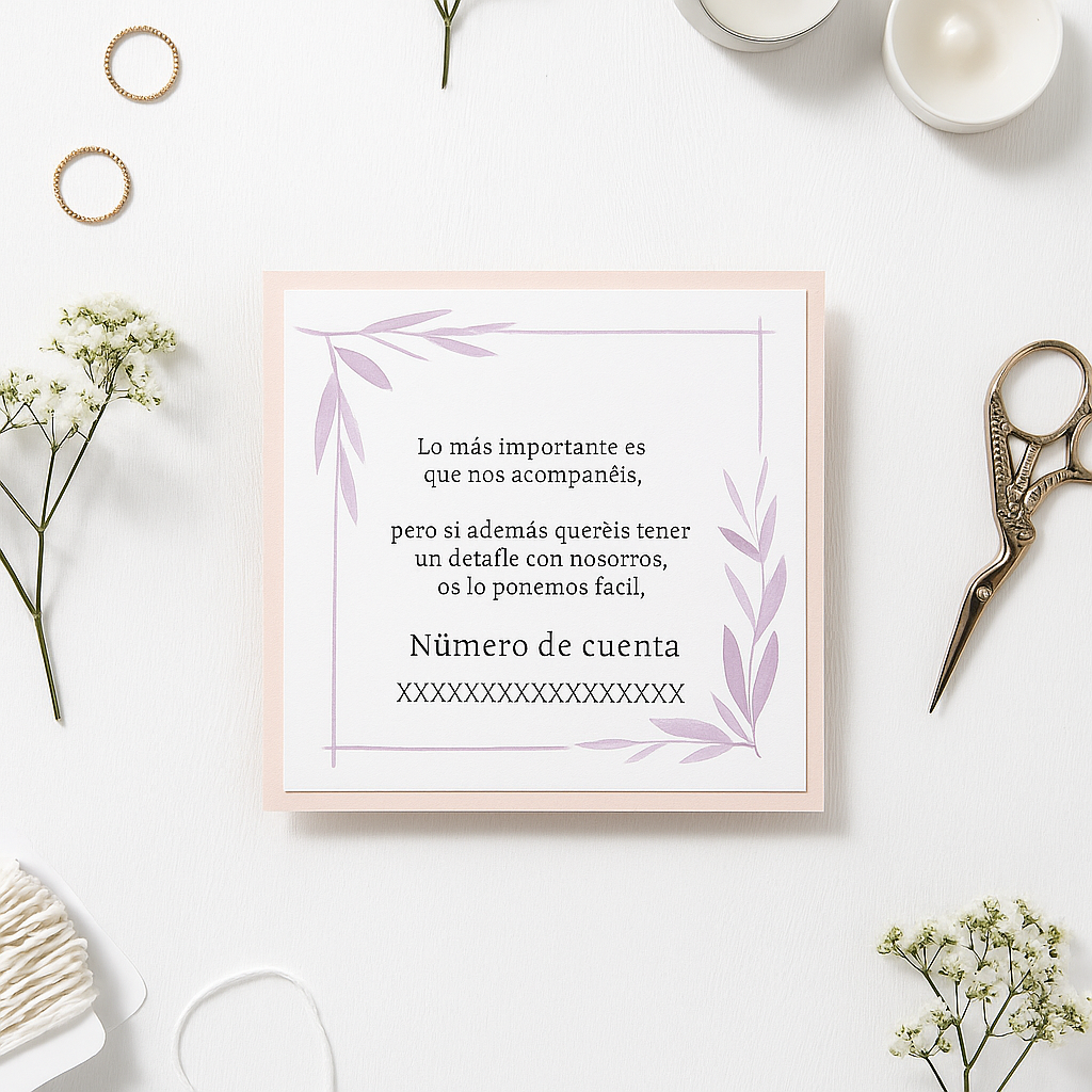 Tarjeta Número de cuenta | Elegante