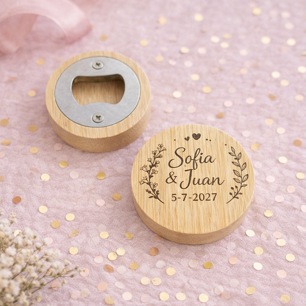 Abridor detalle boda