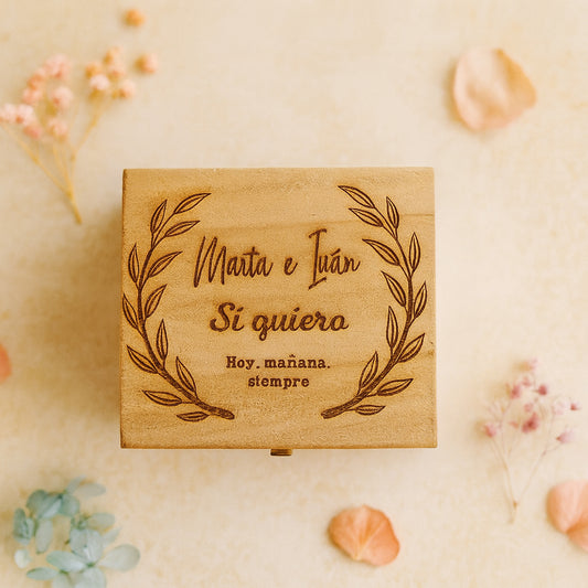 Caja de Madera | Porta alianzas