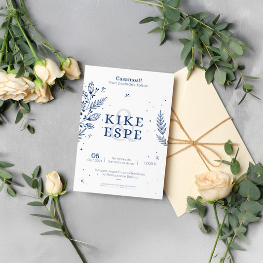 Invitación de Boda | Azul