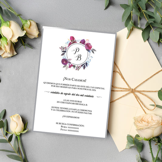 Invitación de Boda | Flores