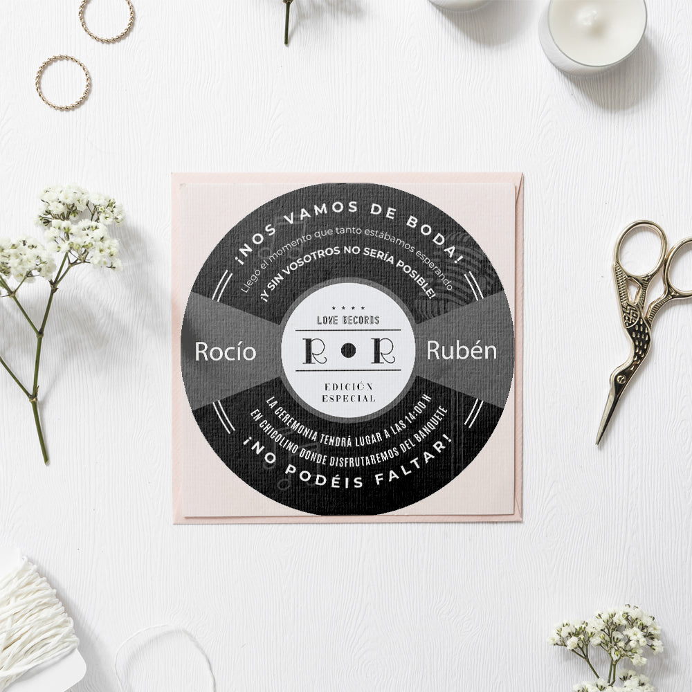 Invitación de Boda | Disco Vinilo