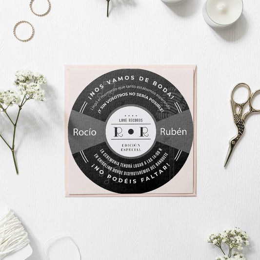 Invitación de Boda | Disco Vinilo