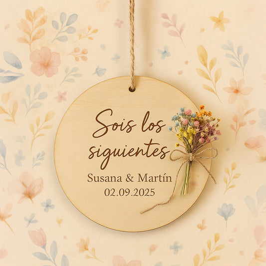 Placa de Boda para los siguientes