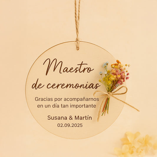 Placa redonda para Maestros de Ceremonia