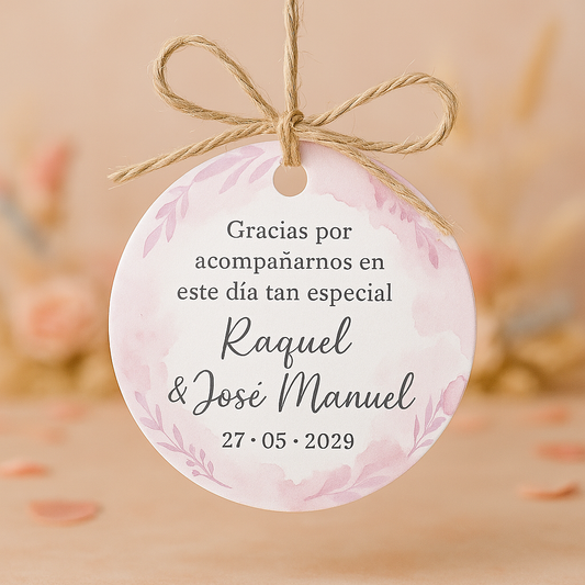 Etiqueta para detalles de Boda | Elegante