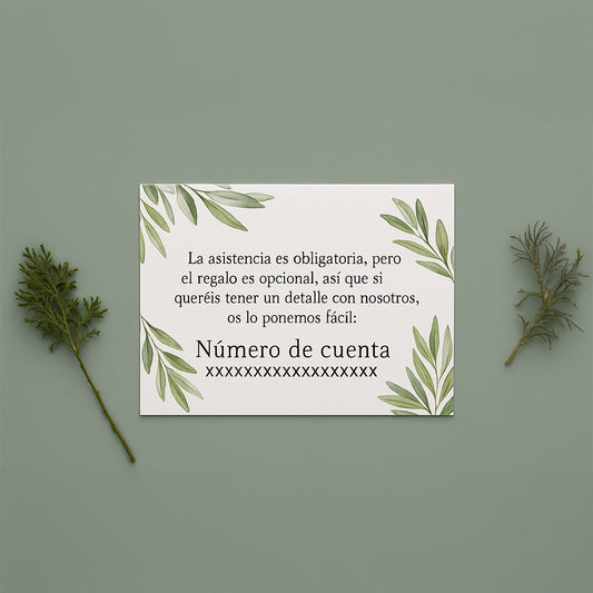 Tarjeta Número de cuenta | Olivo