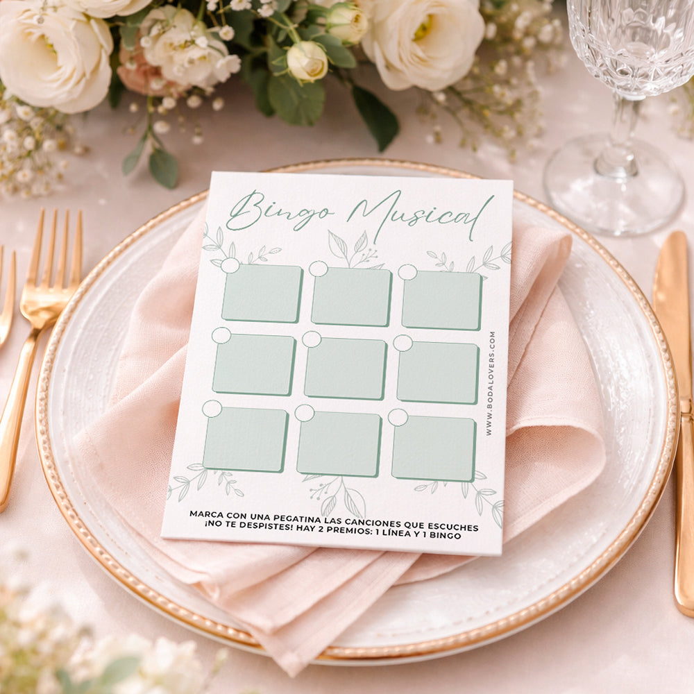 Bingo musical floral