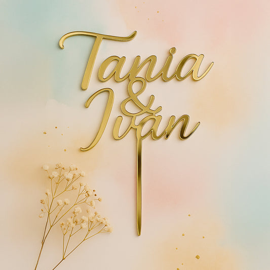 Cake Topper de Boda | Metacrilato