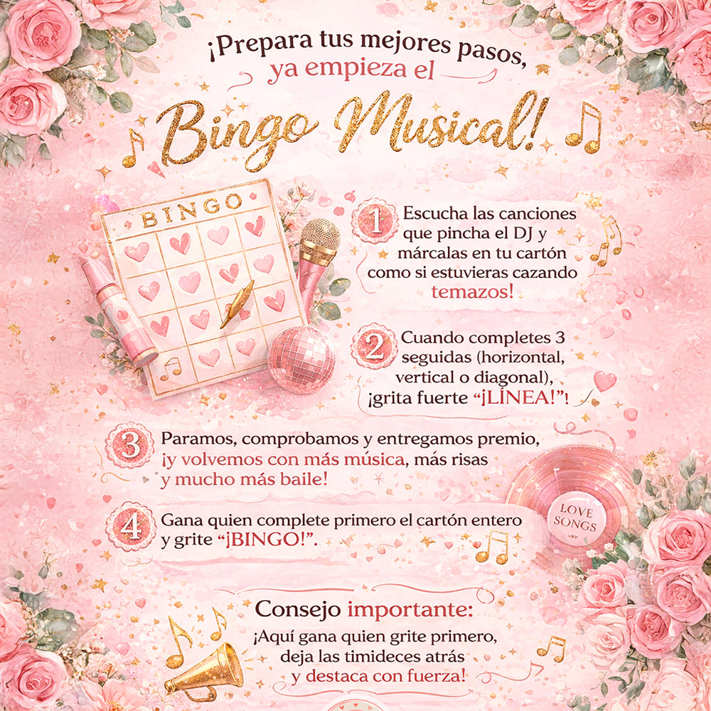 Bingo musical floral