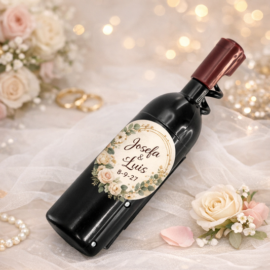 Sacacorchos magnético personalizado para bodas