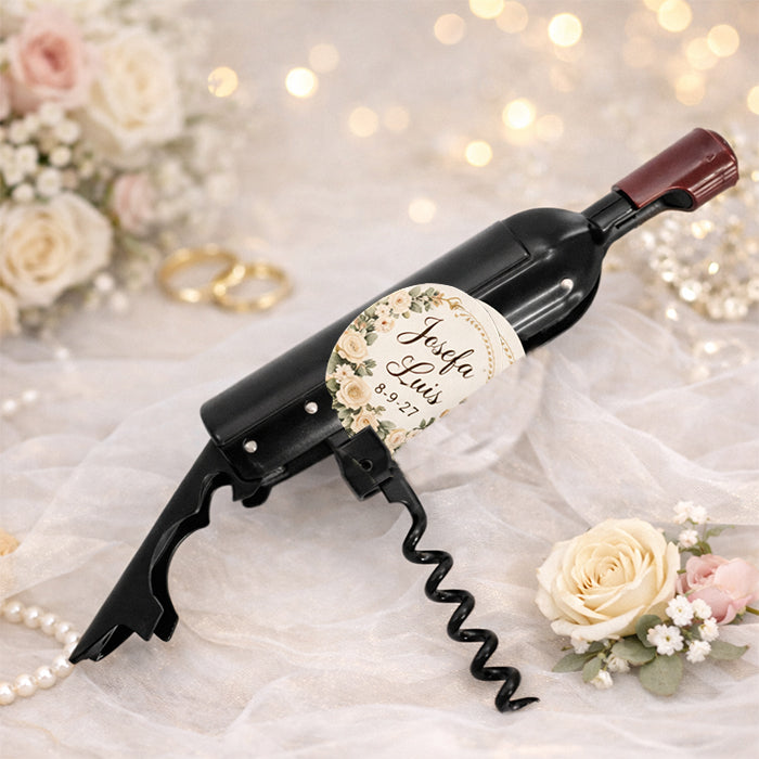 Sacacorchos magnético personalizado para bodas