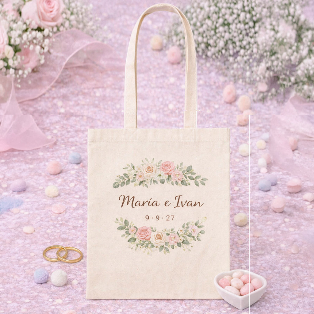 Bolsa de tela personalizada para boda