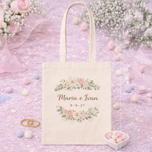 Bolsa de tela personalizada para boda